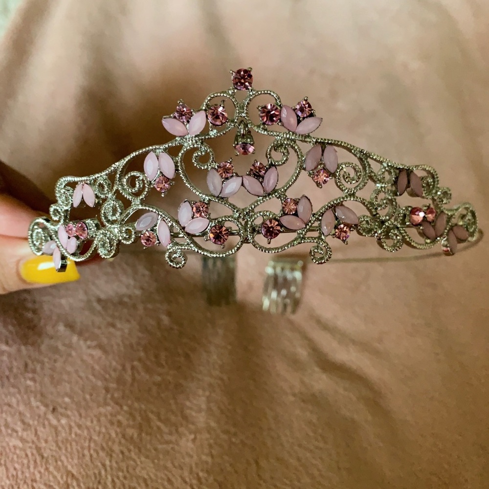 NEW PINK Embellished Tiara